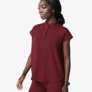 FIGS burgundy zamora jogger and rafaela set M and L/T medium